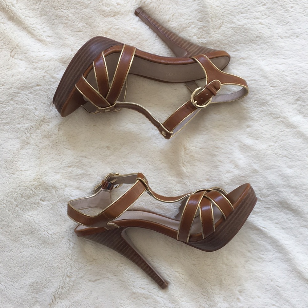 Aldo Heels with Gold Accents